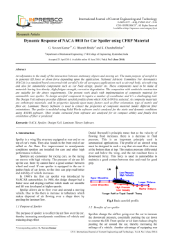 Dynamic Response of NACA 0018 for Car Spoiler using CFRP