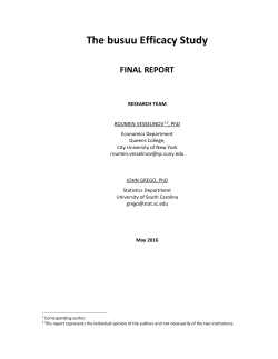 The busuu Efficacy Study