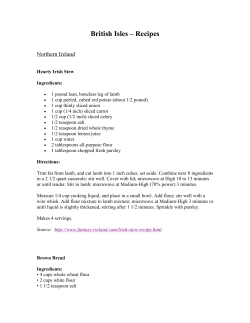 British Isles &ndash; Recipes