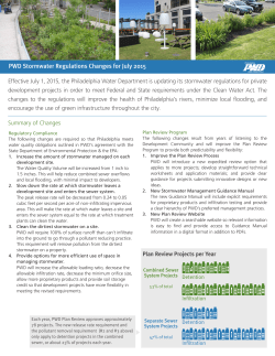 Stormwater Regulations