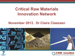 Critical Raw Materials Innovation Network