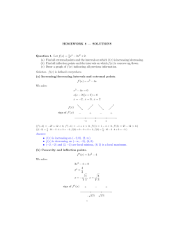 HOMEWORK 8 &mdash; SOLUTIONS Question 1. Let f(x) = x4 &minus; 2x 2 + 2