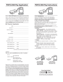 Penny Bill-Payment - Penn State Federal Credit Union