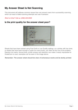 My Answer Sheet Is Not Scanning