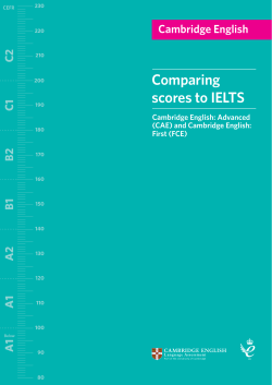Comparing scores to IELTS