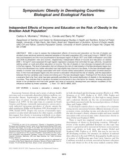 Symposium: Obesity in Developing Countries