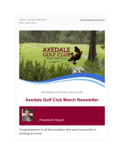 March 2017 Newsletter
