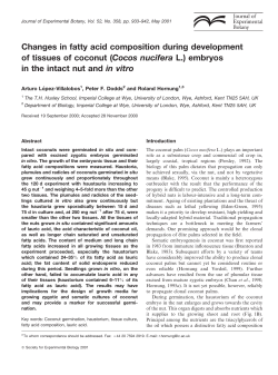 Changes in fatty acid composition during development of tissues of