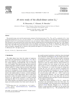 Ab initio study of the alkali