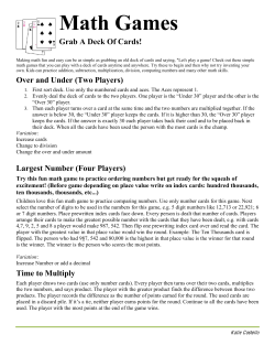 Math Games - The Parenting Center