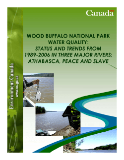 Wood Buffalo National Park water quality