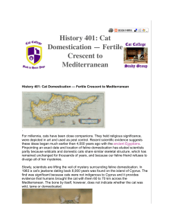 History 401: Cat Domestication-Fertile Crescent to