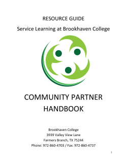 Community Agency Handbook - Brookhaven College