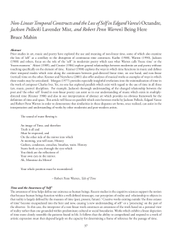 Non-Linear Temporal Constructs and the Loss of Self in Edgard
