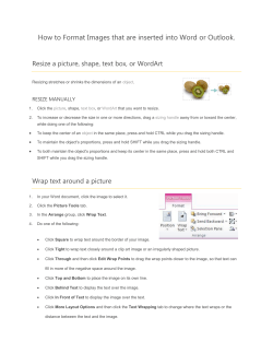 How to Format Images that are inserted into Word or Outlook.