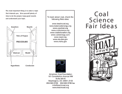 Coal Science Fair Ideas - American Coal Foundation
