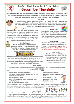 School Newsletter September 2016 Read
