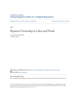 Riparian Ownership in Lakes and Ponds