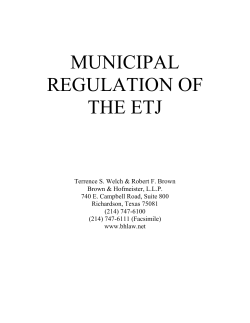 Municipal Regulations in the ETJ