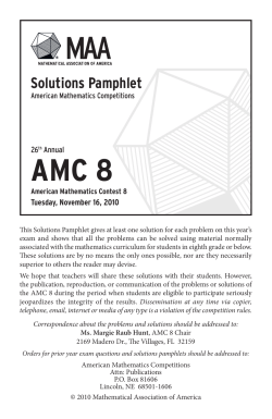2010 AMC8-solutions