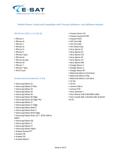 Mobile Phones Tested and Compatible with Thuraya - E-SAT