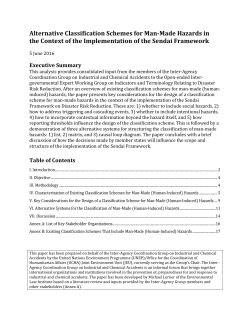 Alternative Classification Schemes for Man