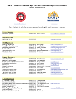 2014 Sponsors Formatted - Smithville Christian High School