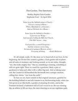 This Garden, This Sanctuary