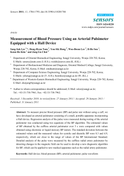 Measurement of Blood Pressure Using an Arterial