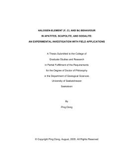 HALOGEN-ELEMENT (F, Cl, AND Br) BEHAVIOUR IN