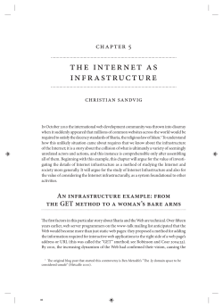 the internet as infrastructure - UM Personal World Wide Web Server