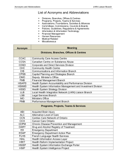 Acronyms and Abbreviations