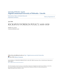 kickapoo foreign policy, 1650-1830