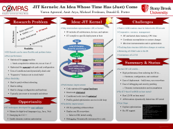 JIT Kernels: An Idea Whose Time Has (Just) Come