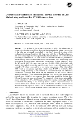 Derivation and validation of the seasonal thermal structure of Lake