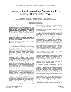 Pervasive Social Computing: Augmenting Five Facets of Human