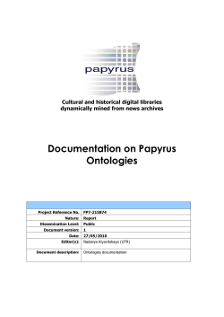 Documentation on Papyrus Ontologies