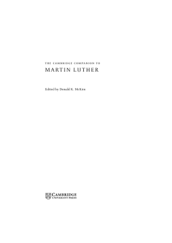 martin luther - Assets - Cambridge University Press