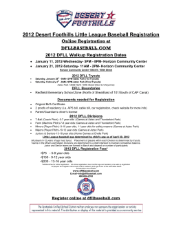 2012 Desert Foothills Little League Baseball Registration