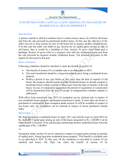 16. Exemption under 54 - Income Tax Department