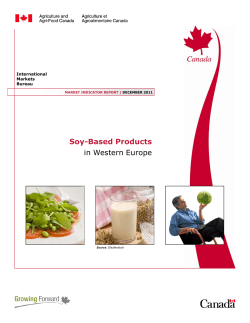 Soy-Based Products in Western Europe