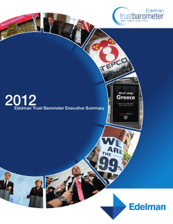Edelman Trust Barometer Executive Summary