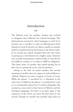 Halbertal_On Sacrifice.indb - Princeton University Press