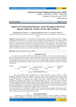 Impact of Transmission Distance on the Strength of Received