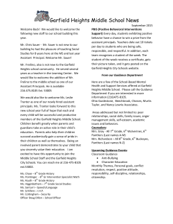 Garfield Heights Middle School News