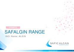 safalgin range - ChemSpec Ltd.