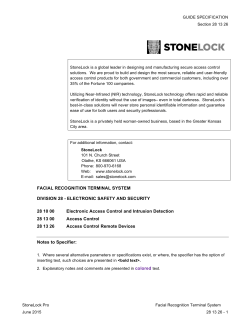 FACIAL RECOGNITION TERMINAL SYSTEM DIVISION 28