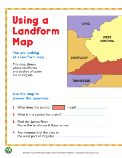 Using a Landform Map Using a Landform Map