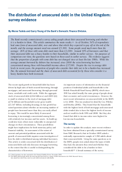 The distribution of unsecured debt in the United