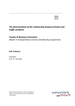 The determination of the relationship between friction and traffic